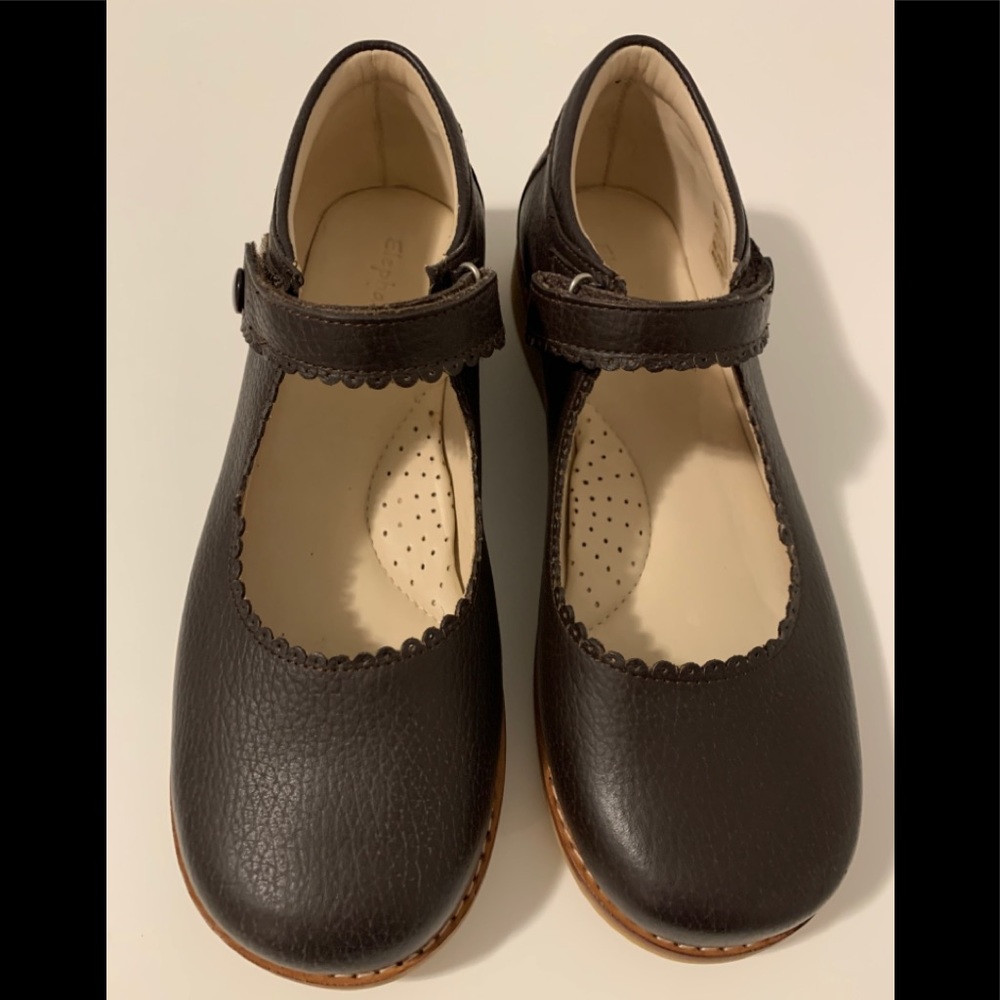 Elephantito Brown Leather Mary Janes NEW